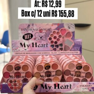 Estojo de Maquiagem Multifuncional My Heart YoyoMaquiamor K000-1